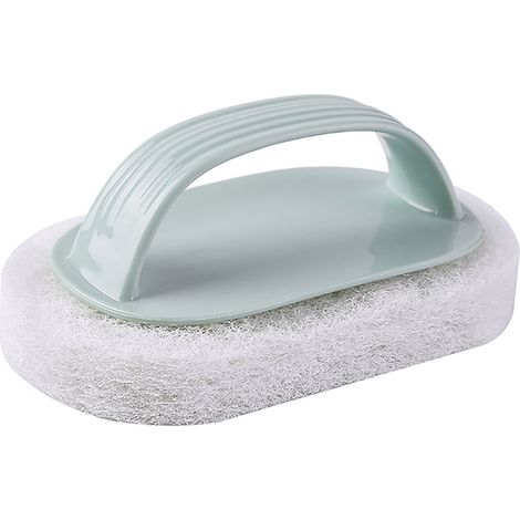 Lot de 2 brosses de nettoyage puissantes pour baignoire, piscine, douche, carrelage, évier, spas et bains à remous - Éponge récurante robuste. (1/5)