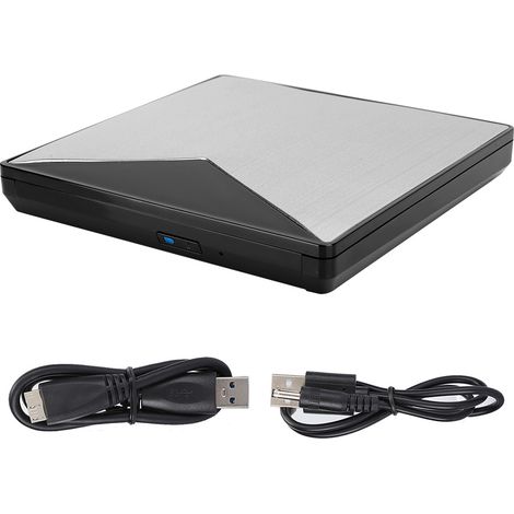 Tragbares externes DVD-Laufwerk aus Aluminiumlegierung mit USB 3.0 für PC und Laptop (1/5)