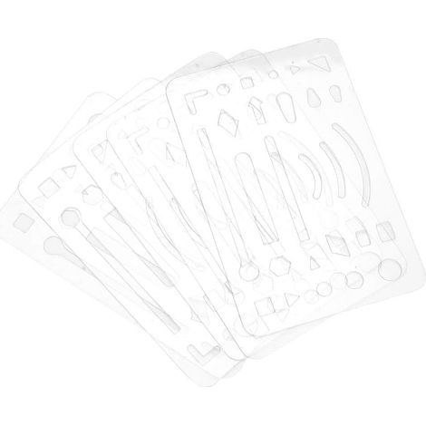 Gabarit de dessin Aramox en acier inoxydable avec protection (1/5)