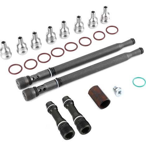 Kit de réparation de rampe d'huile haute pression avec bouchons de tube de retour améliorés W302908, compatible avec Ford E350/450 6.0L (1/5)