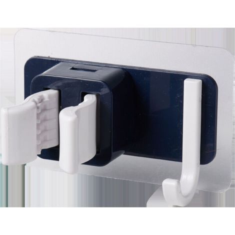 Support De Balai Mural, Vadrouille Et Porte Balai Mural Support De Rangement, Organisateur De Garage Jardin Salle De Bain, 80X50X42Mm 3 Pièces Bleu,de DEBUNS (1/5)