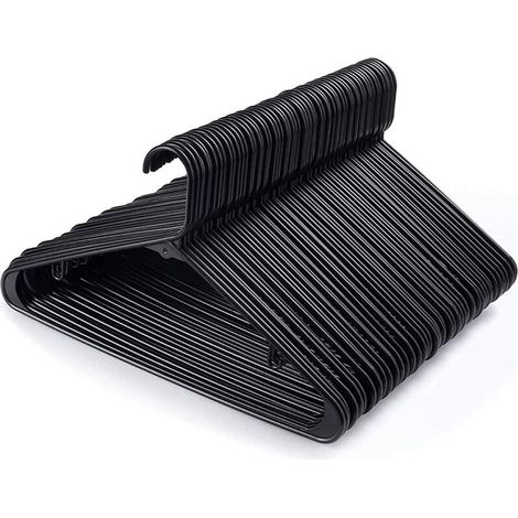 Cintres en plastique Cintres pour vêtements Cintres tubulaires durables pour chemises Cintres pour manteaux, fins et peu encombrants, cintres robustes, idéaux pour la lessive et l'utilisation quotidie (1/5)