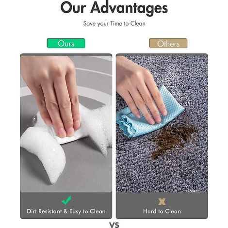 Tappetino antiscivolo assorbente in diatomee morbide Wekity per bagno, ad asciugatura rapida, 31,5 cm. (1/5)