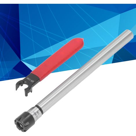Porte-pinces droit long pour fraisage CNC avec clé, tige d'extension de serrage 1-7mm C12-ER11M-150L 150mm (1/5)