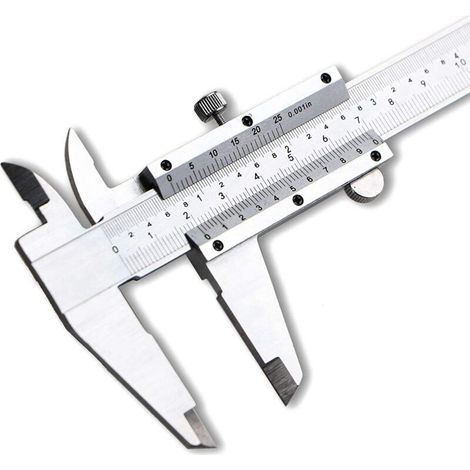 Vernier Caliper 0-150mm 0-6" Vernier Caliper Measuring Tool Accuracy 0.02mm/0.001" for Professional/Industrial/DIY/Home Use with Case (1/4)