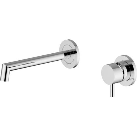 TEOREMA RUBINETTERIA Parte Esterna Miscelatore Monocomando Lavabo Da Parete Esterno Forty 5 Cromato