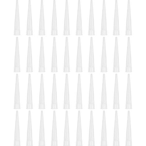 40pcs Embout Douille Pistolet Silicone Cartouche Douilles Silicone Buses de Rechange pour Mastic Adhésif en Silicone pour Calfeutrer (1/5)