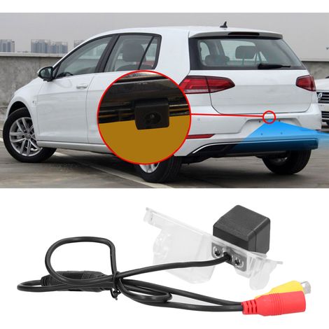 Caméra de recul/éclairage de plaque d'immatriculation haute définition avec vision nocturne pour Volkswagen Golf 6/Polo/Magotan/CC 2010-2013 (1/5)