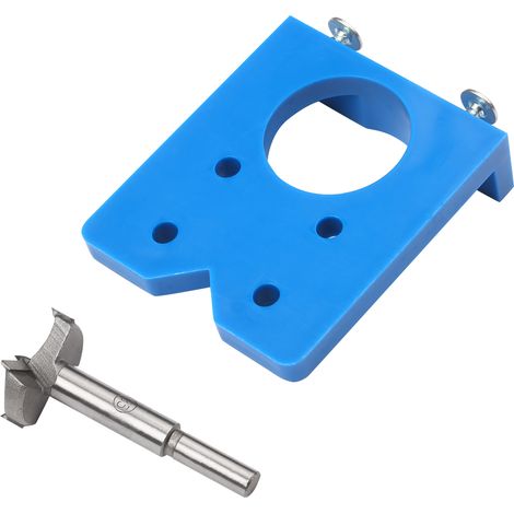Gabarit de perçage pour charnières de 35 mm, guide dissimulé, outil de positionnement pour le perçage des trous de charnière, outil d'ouverture de trous pour la menuiserie et le travail du bois, acces (1/3)