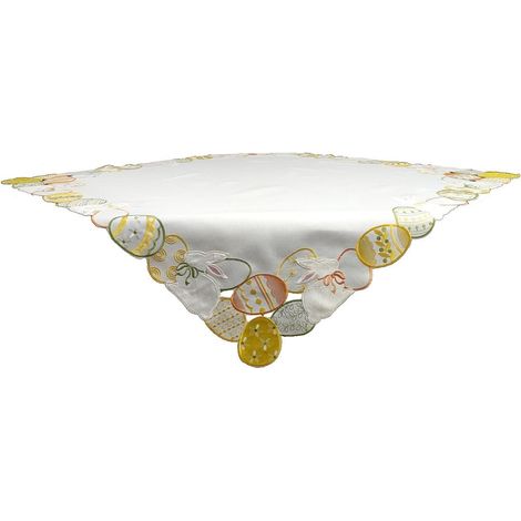 Camino de mesa navideño 85x85 bordado Conejito de Pascua