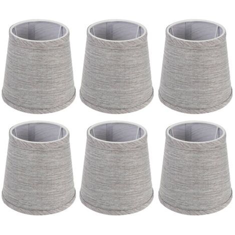 RHG Couverture de lumière moderne en tissu, Film intérieur pour abat-jour, Style européen pour lustre, applique murale avec Interface E14, 6 pièces (1/5)