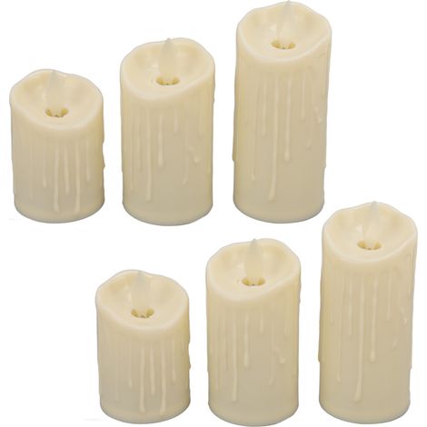 Lot de 6 Bougies LED Sans Flamme, Bougies Chauffes-Plat Scintillantes pour Déco Fête Noël Mariage Anniversaire Maison (1/5)