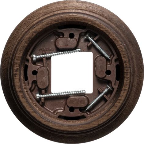 Socle décoratif bois hêtre vieilli 1 poste 30801213 – Fixation en saillie – Compatible gamme GARBY DIMBLER – Dimensions 95 x 22 mm – Fontini