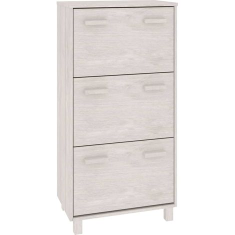 Scarpiera scarpiera mobile portaoggetti ingresso corridoio soggiorno 59,5 x 35 x 117 cm legno di pino bianco 020021860