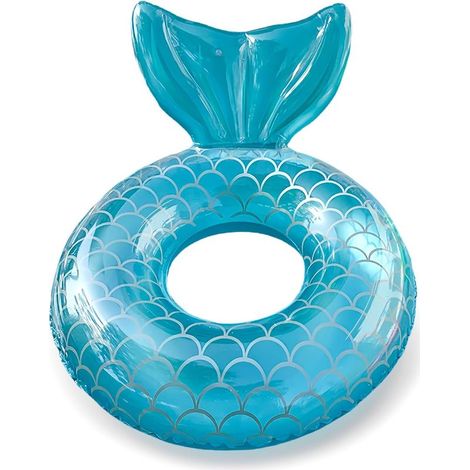 110 cm Bouée de Natation Sirène,Bouée Piscine Gonflable Enfant Adultes,Anneau de Natation Gonflable Sirène Queue Poisson,PVC Bouée Piscine pour Fille Les Femmes Fêtes D'été sur La Plage Piscine (1/5)