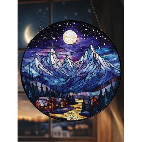 Attrape-soleil en acrylique Cour Nocturne, décoration fenêtre pour lecteurs de fantasy 9cm (1/5)