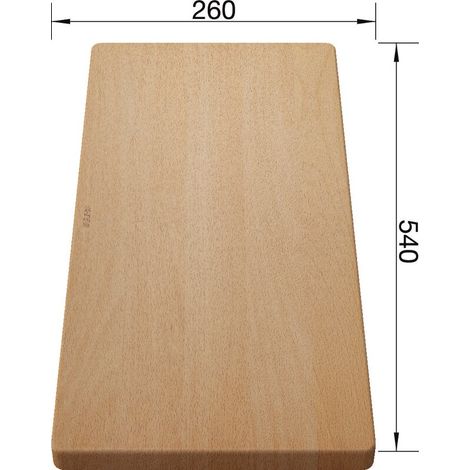 Holzschneidebrett 26x54cm - 225362 - blanco (1/2)