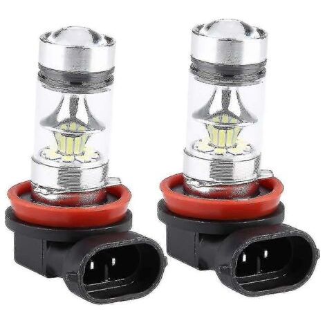 Kit de 2 ampoules LED H8/H9/H11 6000K Super White 100W pour feux antibrouillard et feux auxiliaires de voiture - Ri-AquaForge (1/2)