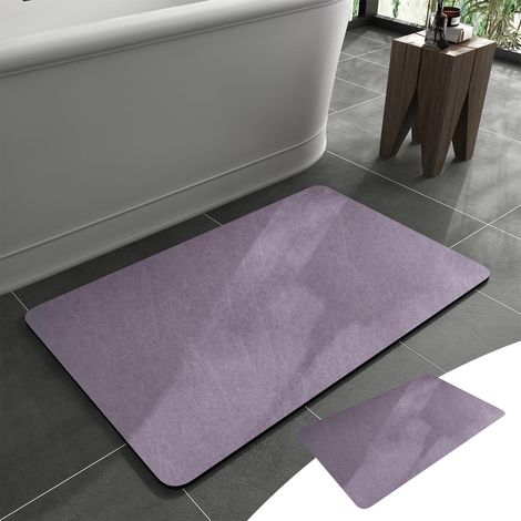 Tapis De Salle De Bain - En Pierre De Diatomée - Antidérapant Rapide À Sécher Absorbant - Pour Devant Baignoire Douche Lavabo Sous Porte - 45x70 cm (1/5)