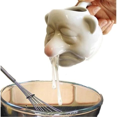 Separatore per uova (bianco) – Divertente – Ceramica – Bianco – 14 x 9,5 x 8,5 cm – Regalo ideale (1/4)