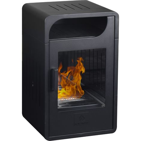Stufa a Bioetanolo da Interno 65x40x38 cm 2,5kW Fiammetta Junior Statica Nera (1/5)