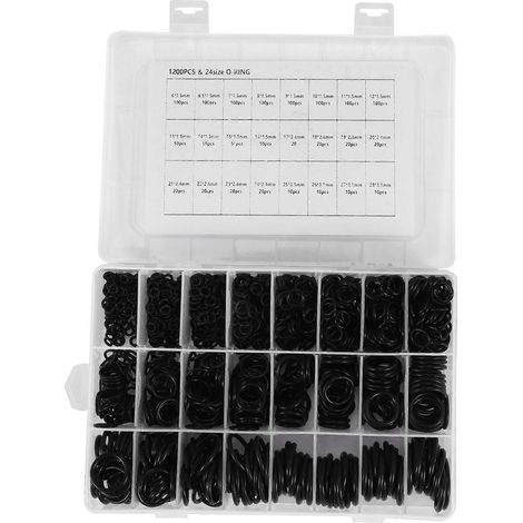 Kit de 1200 joints NBR, joint torique en nitrile NBR, bague d'étanchéité (1/5)