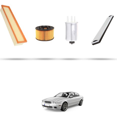 Kit tagliando 4 filtri compatibile con Jaguar X-Type (X400) 2.0 Diesel 96kw dal 2003 (1/5)