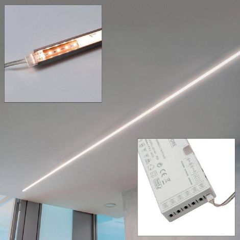 Trade Shop - KIT LED BAR 12W ALUMINIUMPROFIL LEBENSMITTEL 24W 12V LICHT 4000K UNTER PENSIL - (1/5)