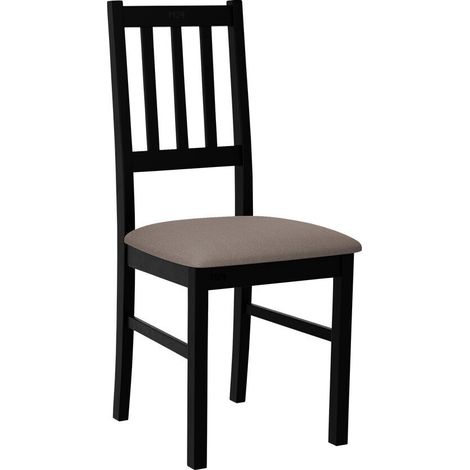 Chaise Victorville 146, Noir, 94x43x40cm, Tissu, En bois, Bois, Mobilier déjà assemblé