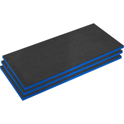 Sealey SFPK30B Easy Peel Shadow Foam 1200 x 550 x 30mm, Blue/Black Pack of 3
