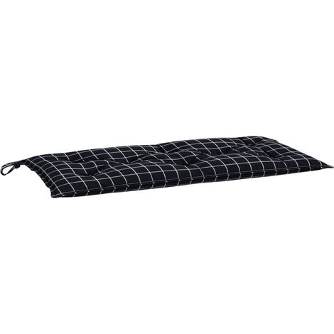 Maison Exclusive - Gartenbank-Auflage Schwarz Karomuster 100x50x7