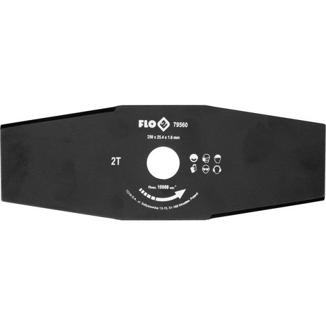 2-Zahn-Messer für Motorsense 250 mm, 25,4 mm Aufnahme