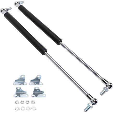 Ortviai Amortisseur à gaz 534 N – Soutien hydraulique pour hayon, coffre, toit de remorque – 38 cm (15 pouces) – avec support en L
