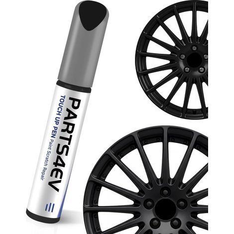 Vernice ritocco nera lucida per cerchi in lega: facile riparazione fai-da-te di graffi, danni ai bordi e scheggiature, resistente ai raggi UV e non sbiadisce, adatta per auto, moto e biciclette. (1/5)