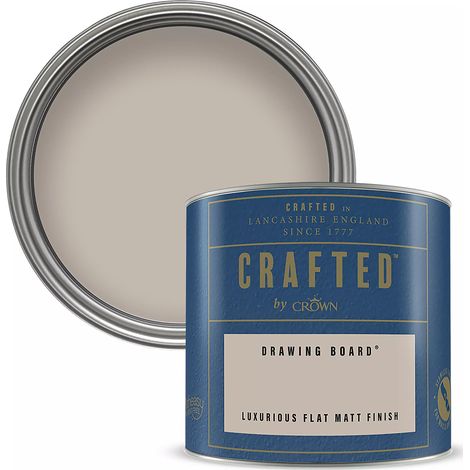 Crown Crafted Luxurious Flat Matt Emulsion (Drawing Board, 125ml) (1/3)