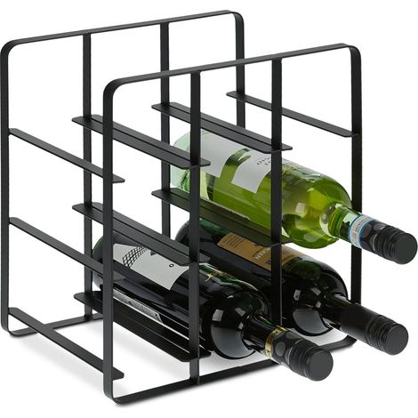 Botellero metálico para 9 botellas