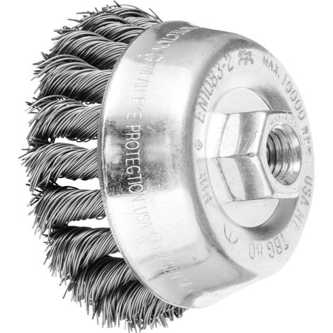 PFERD TOOLS Topfbürste gezopft TBG Ø 80mm M14 Stahl-Draht-Ø 0,50mm Winkelschleifer (1) (1/5)