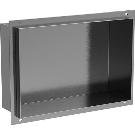 Mexen X-Wall-NR nischenregal ohne Flansch 30 x 20 cm, gebürstetes Gun Gray - 19E1302010 (1/5)
