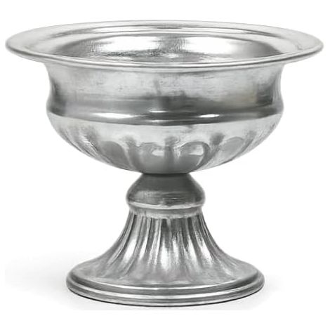 Élégant vase de centre de table de mariage pour décoration de fête de mariage, vase en forme d'urne, pots de fleurs rétro dorés (style 4) (1/5)