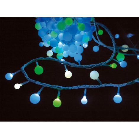 Decolight LED - 6 m - 90 bolas - multicolor - cable transparente - modulador - 24 V (1/2)