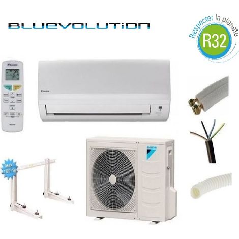 Daikin – Climatiseur réversible 5000W R32 A++ – Mono-split silencieux 20dB – Kit de pose 12m inclus – Unité intérieure et extérieure - FTXF50A