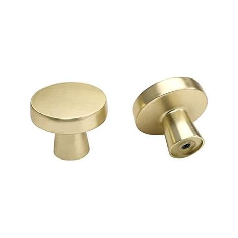 Gebürstete Türknöpfe, goldene Pilz-Schubladenknöpfe, gebürstete goldene Küchen (1/5)