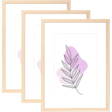 Cadre Photo 30x40 cm - Verre Acrylique - Panneau Arrière Bois - Système Accrochage Inclus - Pour Mur Ou Table