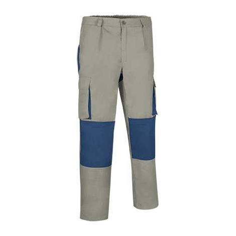 Pantalón multibolsillos en colores combinados Darko XXL Beige arena / Azul acero