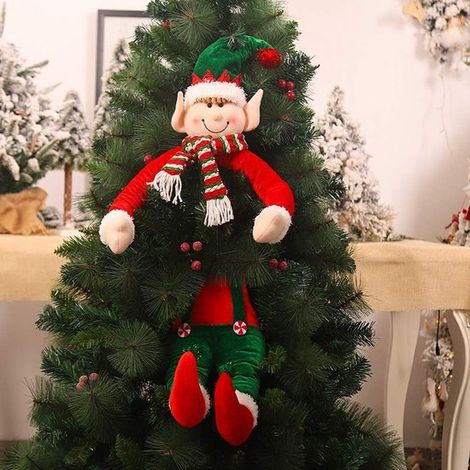 Deckenelfe – Weihnachtsbaumschmuck – Freistehender Gartenzwerg – Plüschfiguren – Weihnachtsdekoration – Kamindekoration – Weihnachtsmannfigur – Baum (1/5)