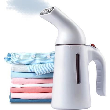 1 défroisseur vapeur portable, chauffe en 45 s, 700 W, réservoir 150 ml, pour voyage et maison (1/5)