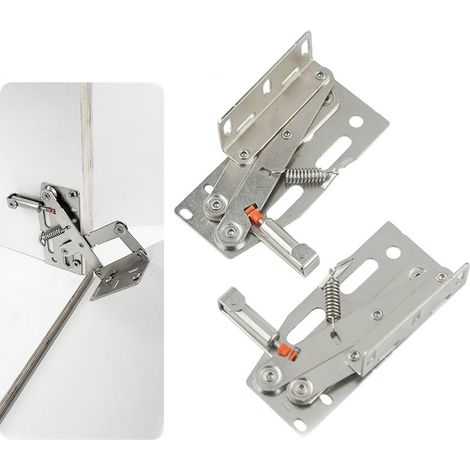 1 Pair 45 Degree Flip Down Hinge Tip-Out Tray Hinge Sink Scissor Hinges, with Damping Design Standard Soft Close Scissor Hinge for Kitchen Cabinet Door (1/4)