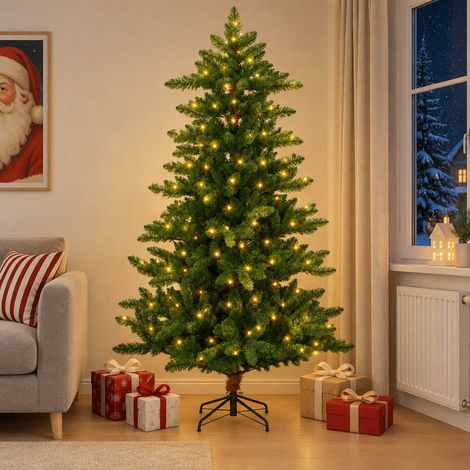 vidaXL Artificial Christmas Tree 120 cm 150 LEDs Warm White (1/5)