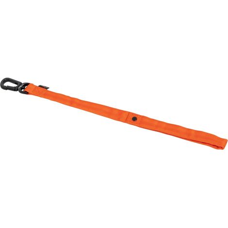 Laisse Courte pour Chien, Modèle Comfort Tube Nylon, Couleur Orange, Taille 25 mm x 50 cm