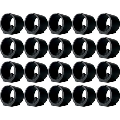 cyclingcolors 20x Coprigambe copri per tubo piedini sedie protezioni plastica forma di U morsetto mobili, 22mm (1/2)